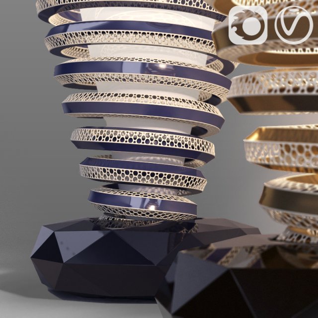 decoris decoration set floor light 001 3D 모델 .c4d .max .obj .3ds .fbx .stl .blend