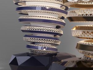 decoris decoration set floor light 001 3D Model