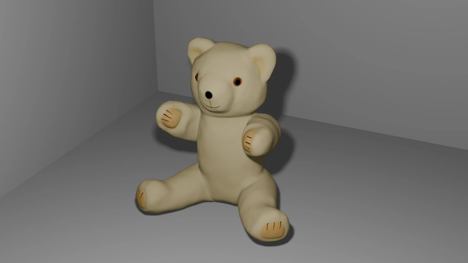Taddy bear High polygonal model 3D Model .c4d .max .obj .3ds .fbx .stl .blend 