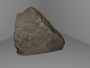 Полигональная модель базальтового камня 3D Модель