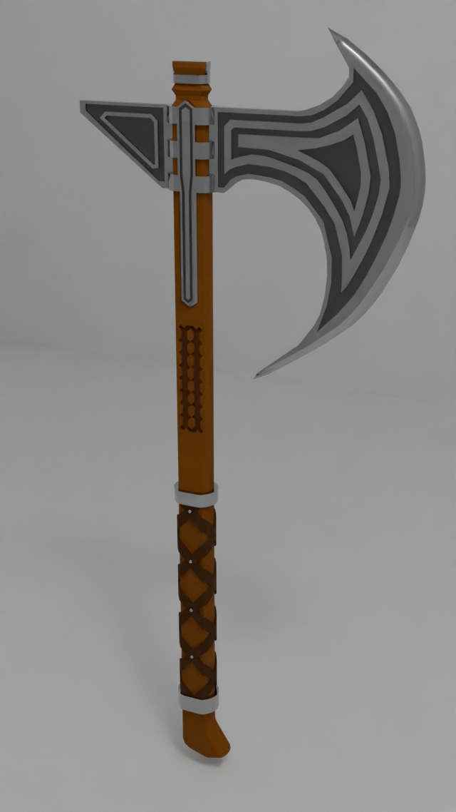 Medieval Axe 3D 模型 .c4d .max .obj .3ds .fbx .stl .blend 