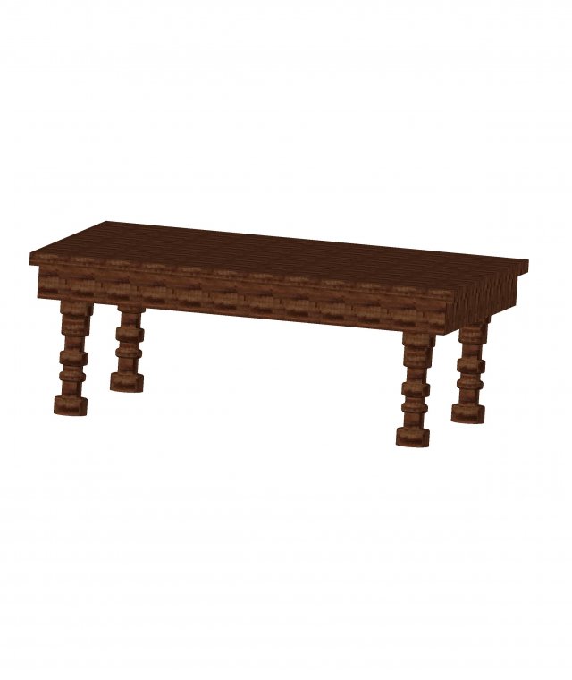 wooden bed 3D Modell .c4d .max .obj .3ds .fbx .stl .blend 