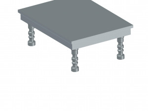 wooden bed 3D Modell