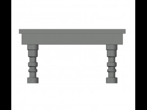 wooden bed 3D Modell
