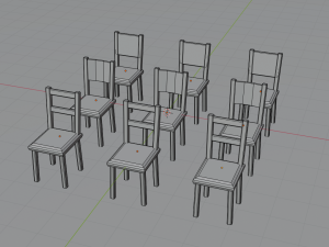 low poly chair 3D Model