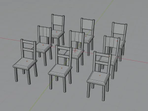 silla de baja poli Modelo 3D