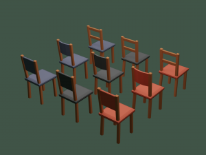 low poly chair 3D Model