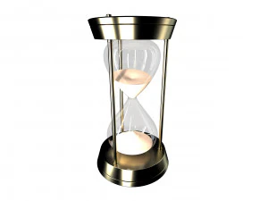 hour glass sand timer glass 3d 3D Model