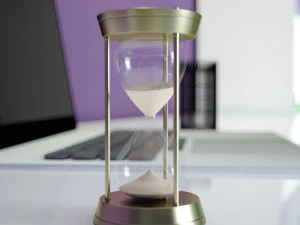 hour glass sand timer glass 3d 3D Model