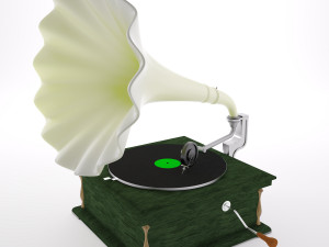 old gramophone music player 3D Model