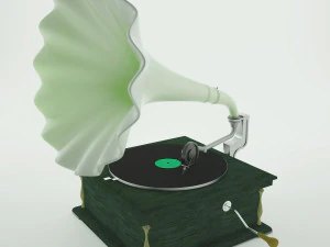 old gramophone music player 3D Model