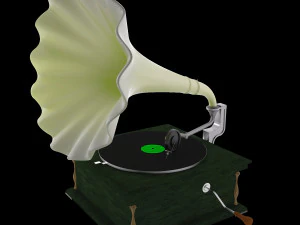 old gramophone music player 3D Model