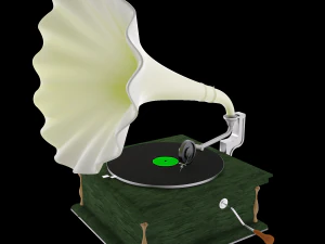 old gramophone music player 3D Model
