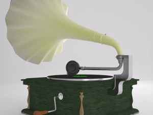 old gramophone music player 3D Model