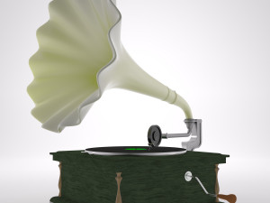 old gramophone music player 3D Модель