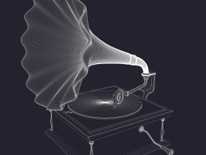 old gramophone music player 3D Модель