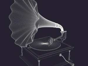 old gramophone music player 3D Model