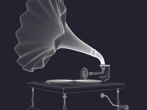 old gramophone music player 3D Модель