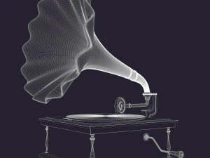 old gramophone music player 3D Model