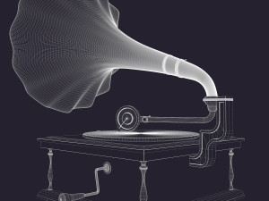 old gramophone music player 3D Модель