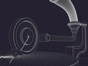 old gramophone music player 3D Model