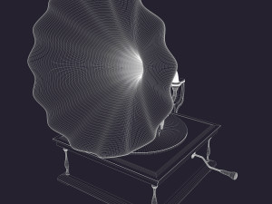 old gramophone music player 3D Модель