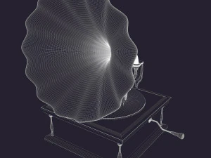 old gramophone music player 3D Model
