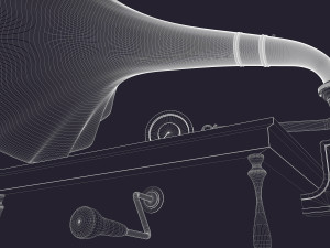 old gramophone music player 3D Модель