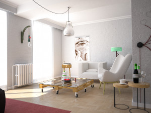 living room 3D 모델