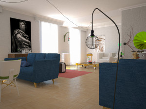living room Model 3D