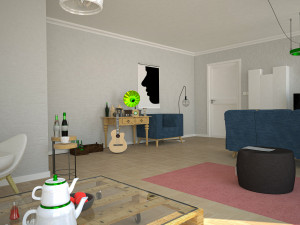 living room Model 3D