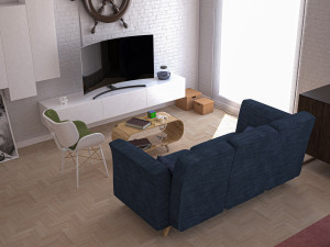 living room Model 3D