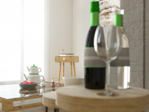 living room Model 3D