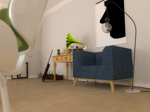 living room Model 3D