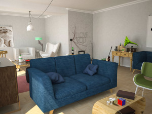 living room Model 3D