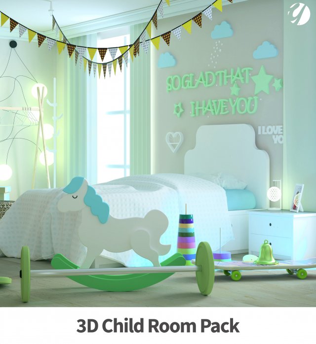 children room Modèle 3D .c4d .max .obj .3ds .fbx .stl .blend 