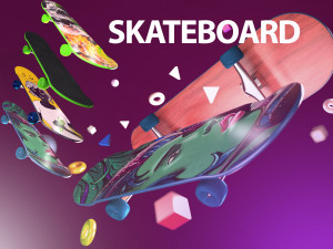 skateboard collection 3D Модель