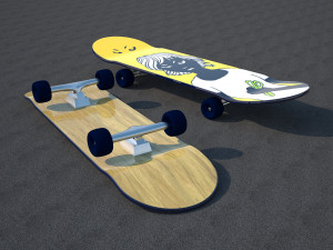 skateboard collection 3D 모델