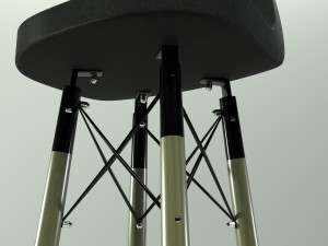 bar leather stool Modèle 3D