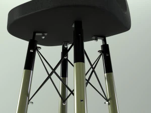 bar leather stool 3D Model
