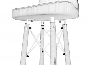 bar leather stool Modèle 3D