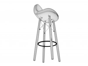 bar leather stool Modèle 3D