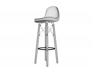 bar leather stool Modèle 3D