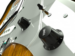 fender guitar and amplifier 3D Модель