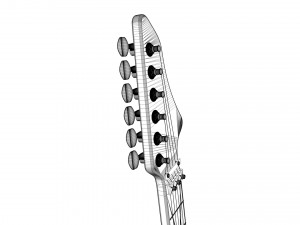 fender guitar and amplifier 3D Модель