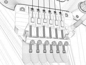 fender guitar and amplifier 3D Модель