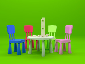 children chair 3D 모델
