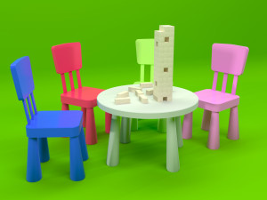 children chair 3D 모델