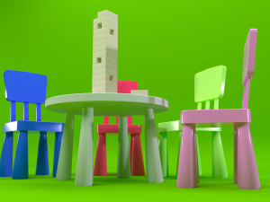 children chair 3D 모델