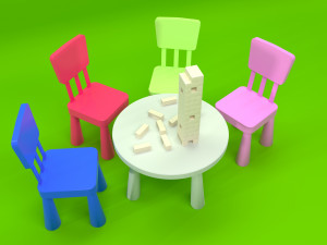 children chair 3D 모델